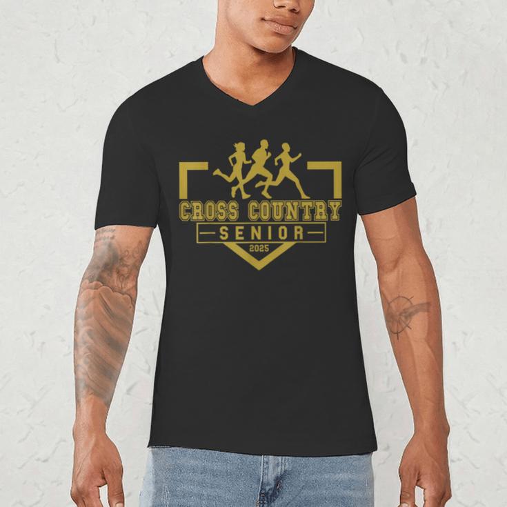 Cross Country Senior Night Senior 2025 Graduation Party 20 Men's V-Neck T-Shirt