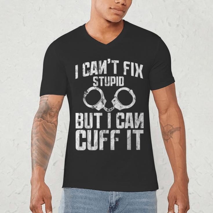 I Cuff Stupid Police OfficerShirt Academy Graduation Men's V-Neck T-Shirt