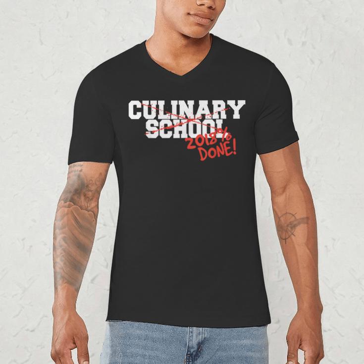 Culinary School Graduation Class Of 2018 Men's V-Neck T-Shirt