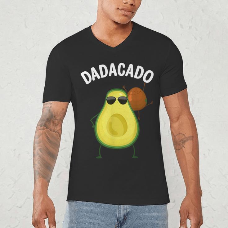 Cute Avocado For Dad Men Fruit Avocado Pear Lovers Men's V-Neck T-Shirt