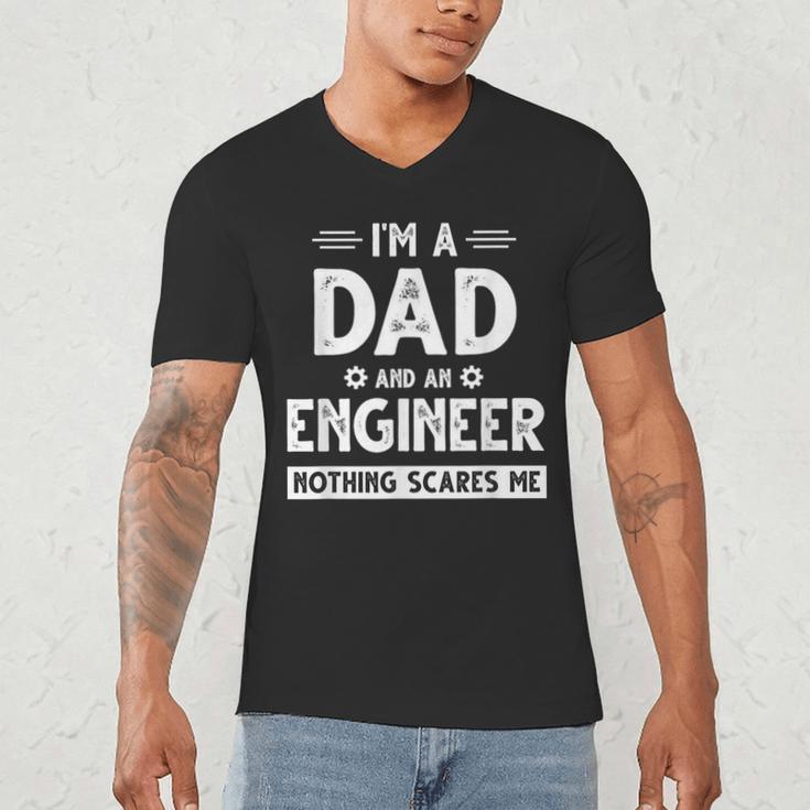 Cute Engineer Dad Men Father's Day Mechanical Engineering Men's V-Neck T-Shirt