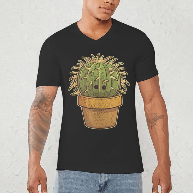 Cute Golden Barrel Cactus Introvert Distressed Men's V-Neck T-Shirt Cute Golden Barrel Cactus Introvert Distressed Men's V-Neck T-Shirt
