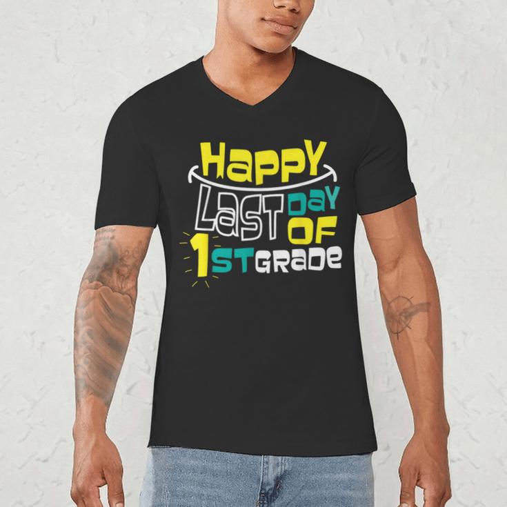 Cute Happy Last Day Of 1st Grade Shirt Kids Graduation Men's V-Neck T-Shirt