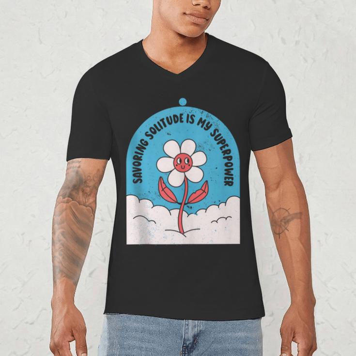 Cute Introvert Shy Teen Anti-Social Inner Strength Men's V-Neck T-Shirt