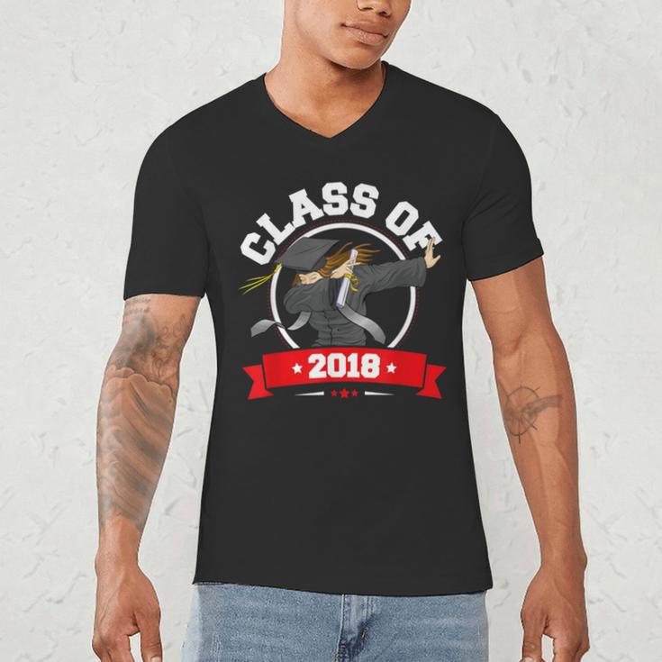 Dabbing Graduation Class Of 2018 Women Men's V-Neck T-Shirt