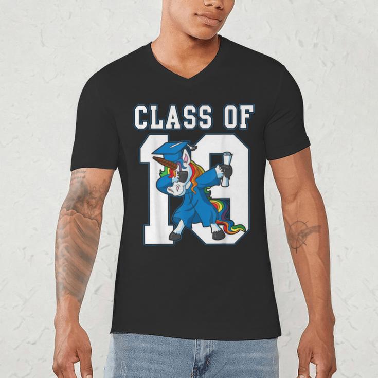 Dabbing Graduation Class Of 2019 Unicorn Shirt Men's V-Neck T-Shirt