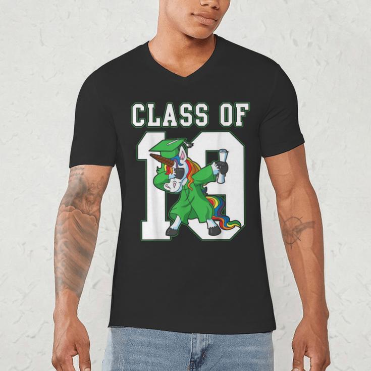 Dabbing Graduation Class Of 2019 Dabbing Unicorn Tee Men's V-Neck T-Shirt