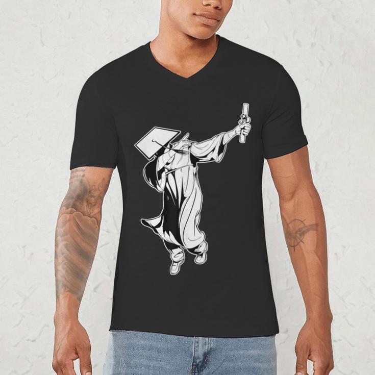 Dabbing Graduation Class Of 2025 Men Graduation Men's V-Neck T-Shirt