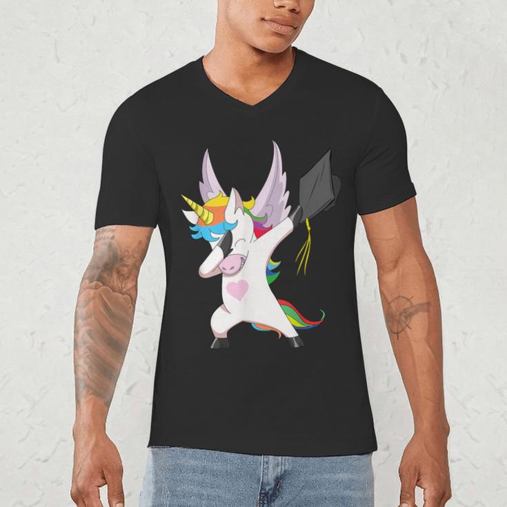 Dabbing Unicorn Graduation Class Of 2019 Women Men's V-Neck T-Shirt