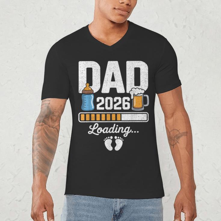 Dad 2026 Loading Expecting New Baby Announcement Men Men's V-Neck T-Shirt