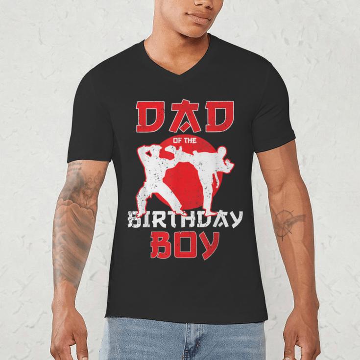 Dad Of The Birthday Karate Taekwondo Boy Martial Arts Men's V-Neck T-Shirt