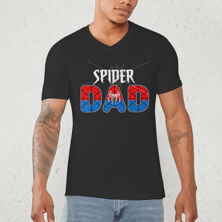 Dad And Mom Spider Family Matching Birthday Halloween Men's V-Neck T-Shirt