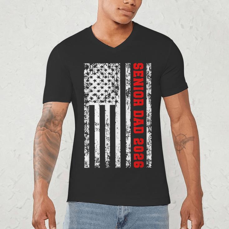 Dad Senior 2026 Proud Dad Of A Class Of 2026 Graduate Flag Men's V-Neck T-Shirt