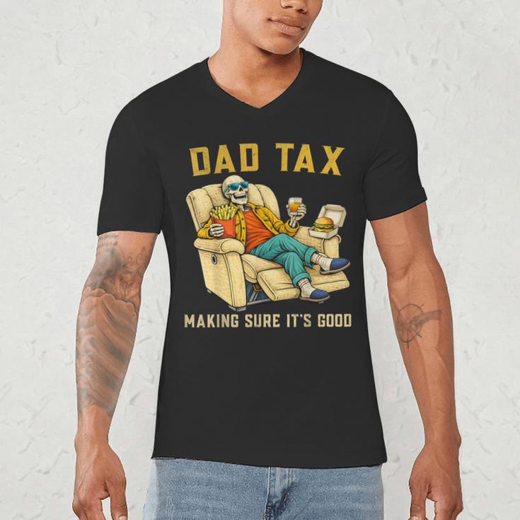 Dad Tax Graphic Tee Fathers Day Men's V-Neck T-Shirt