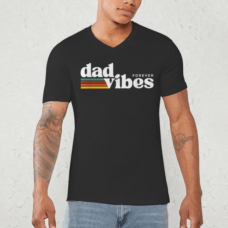 Dad-Vibes Forever Father Retro Vintage Men's V-Neck T-Shirt