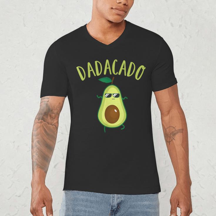 Dadacado Cute Daddy Avocado Pregnant Dad Father Day Men's V-Neck T-Shirt