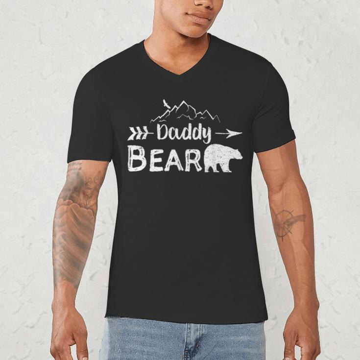 Daddy Bear Shirt Matching Family Mama Papa Bear Camping Men's V-Neck T-Shirt