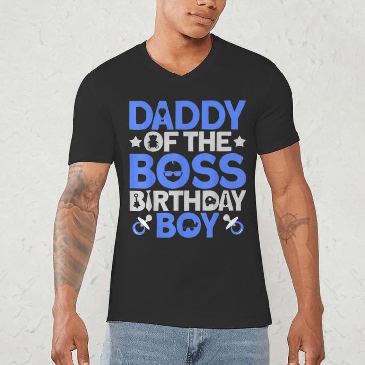 Daddy Of The Boss Birthday Party Outfit Like A Boss Daddy Men's V-Neck T-Shirt