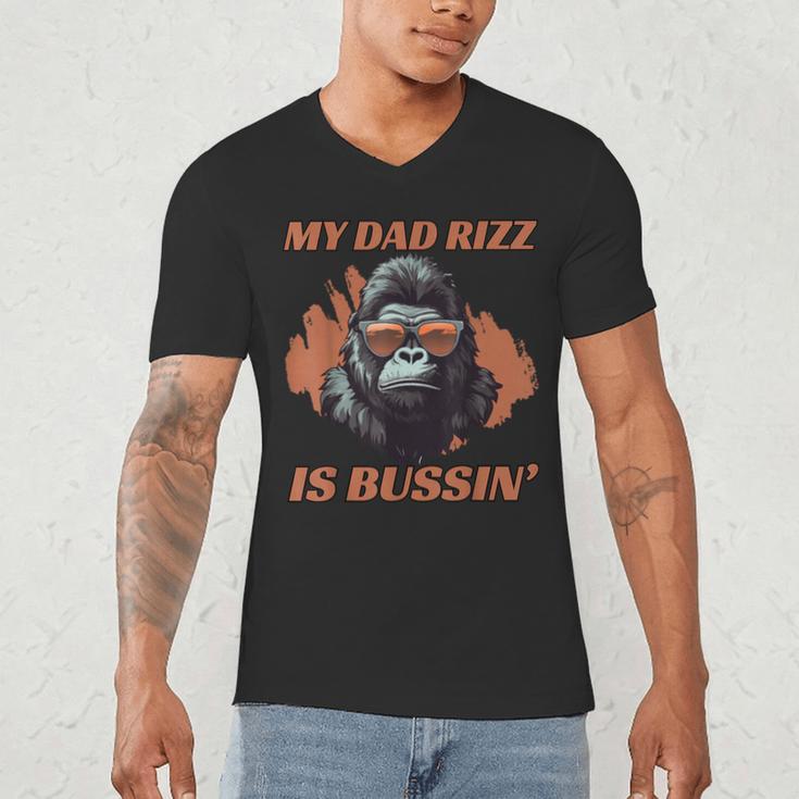 Dad's Birthday Father's Day Dad RIzz Is Bussin' Men's V-Neck T-Shirt