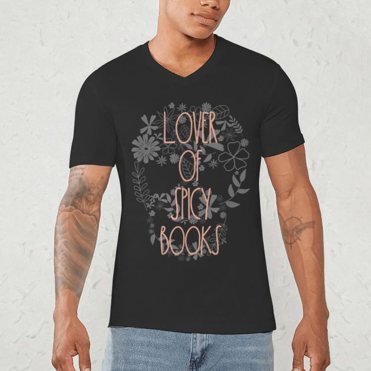 Dark Romance Book Lover Women Read Spicy Books Skeleton Dibs Men's V-Neck T-Shirt