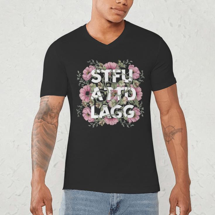 Dark Romance Romantasy Book Lover Shadow Daddy STFUATTDLAGG Men's V-Neck T-Shirt Dark Romance Romantasy Book Lover Shadow Daddy STFUATTDLAGG Men's V-Neck T-Shirt