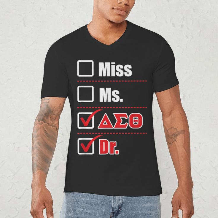 Delta Sigma Theta Sorority Delta Doctor Graduation Men's V-Neck T-Shirt
