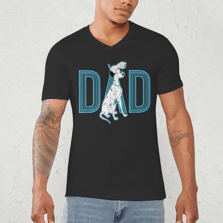 Disney 101 Dalmatians Pongo And Penny Dad Men's V-Neck T-Shirt