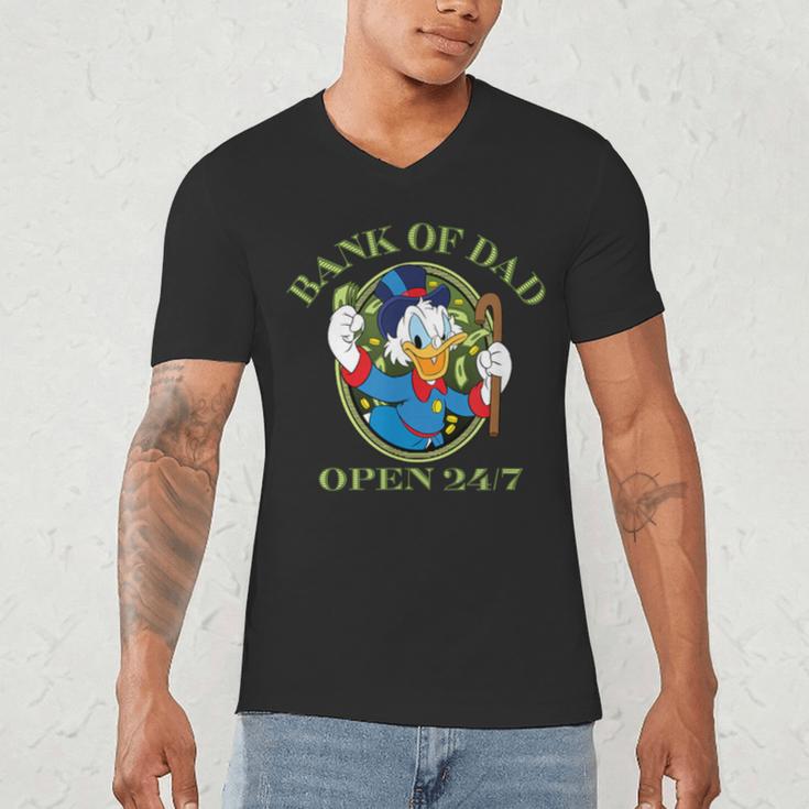 Disney DuckTales Bank Of Dad Small Men's V-Neck T-Shirt