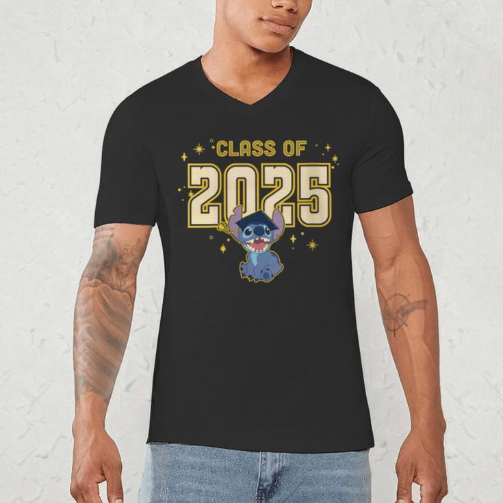 Disney Lilo & Stitch Graduation 2025 Stitch Collegiate Men's V-Neck T-Shirt