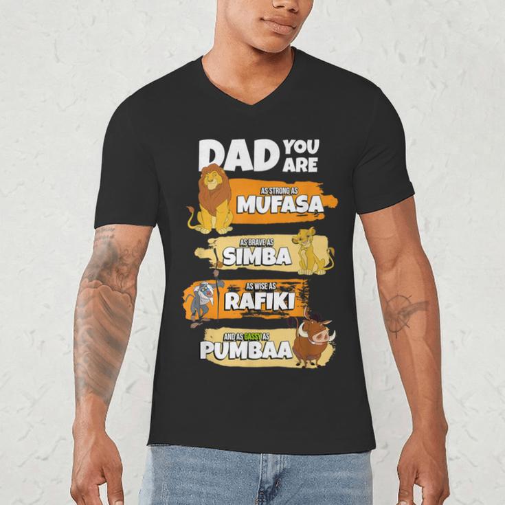 Disney The Lion King Dad You Are Word Stack Men's V-Neck T-Shirt