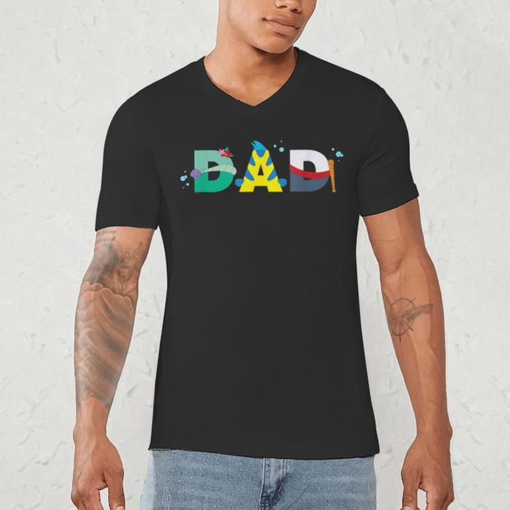 Disney The Little Mermaid Ariel Father’s Day Birthday Dad Men's V-Neck T-Shirt