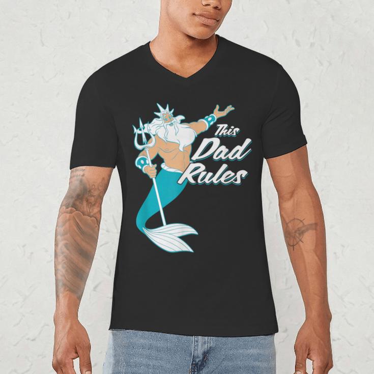 Disney The Little Mermaid King Triton Dad Men's V-Neck T-Shirt