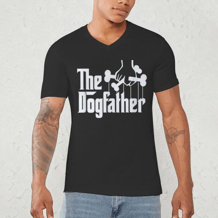 The Dogfather Dog Dad Dog Lover Men's V-Neck T-Shirt