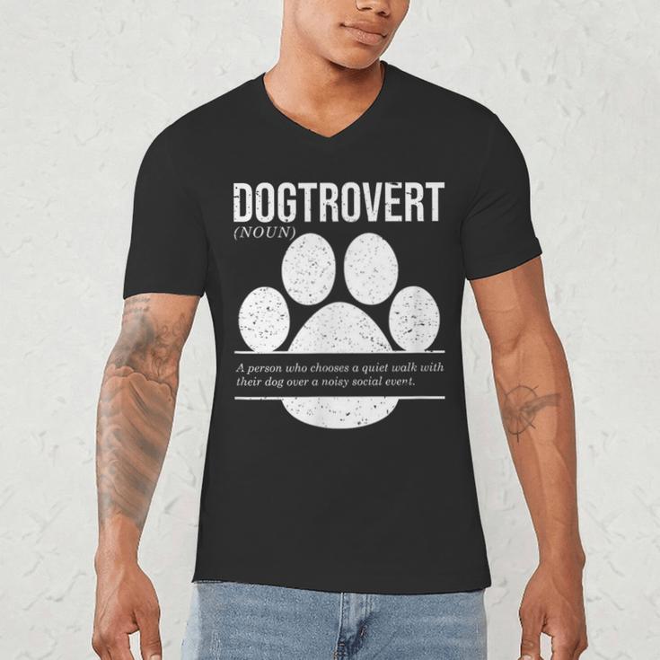 Dogtrovert Definition Introvert Dog Lover For Men Women Girls Kids Men's V-Neck T-Shirt