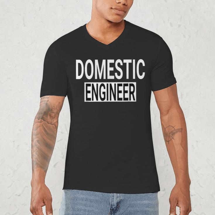 Domestic Engineer House Husband Stay At Home Dad Uniform Men's V-Neck T-Shirt