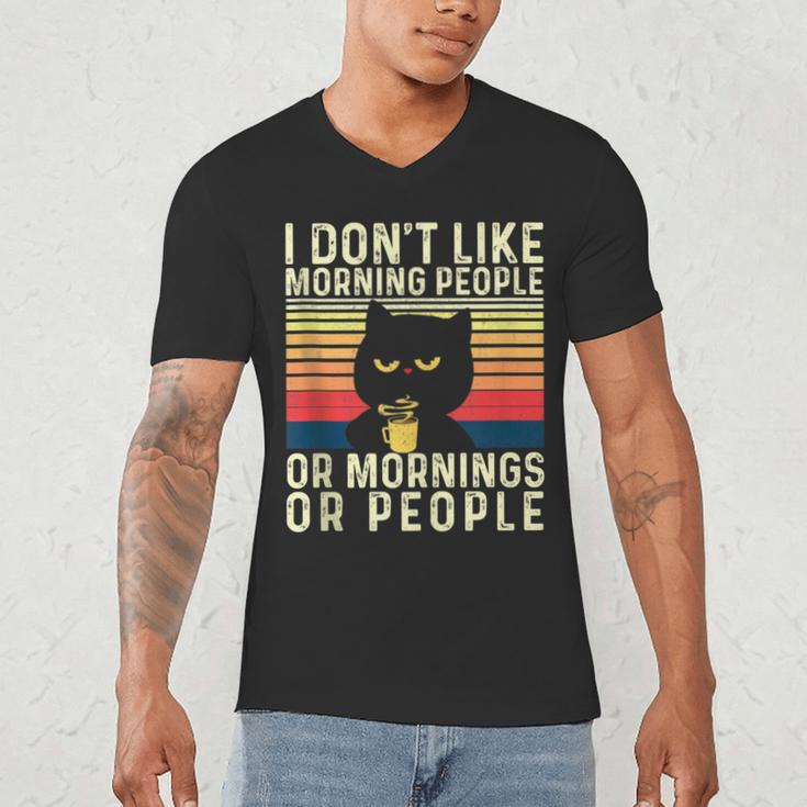 I Don't Like Morning People Introvert Introverted Antisocial Men's V-Neck T-Shirt I Don't Like Morning People Introvert Introverted Antisocial Men's V-Neck T-Shirt