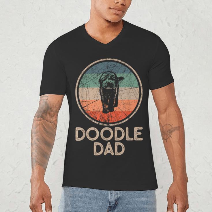 Doodle Dog Vintage Doodle Dad Small Men's V-Neck T-Shirt