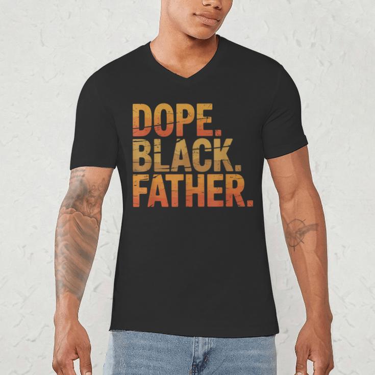 Dope Father African Pride Dad Papa Daddy Fathers Day Men's V-Neck T-Shirt