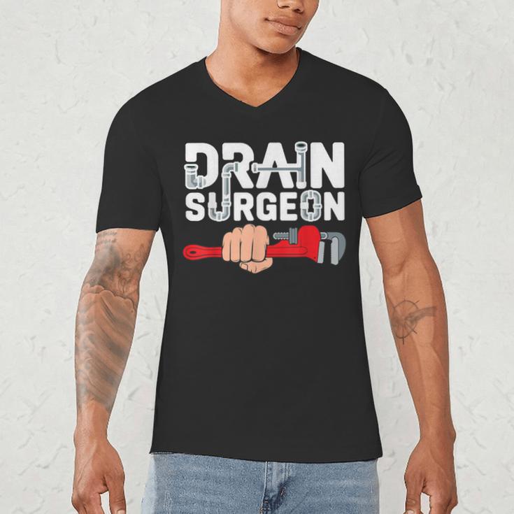 Drain Surgeon Plumber Job Professional Dad Men Men's V-Neck T-Shirt Drain Surgeon Plumber Job Professional Dad Men Men's V-Neck T-Shirt