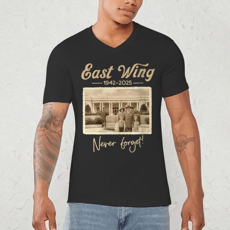 East Wing Never Forget American Vintage Nostalgia Men's V-Neck T-Shirt East Wing Never Forget American Vintage Nostalgia Men's V-Neck T-Shirt
