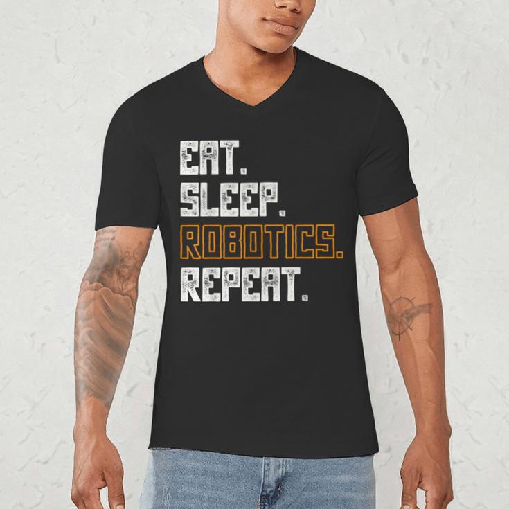 Eat Sleep Robotics Repeat Shirt Graduation Men's V-Neck T-Shirt