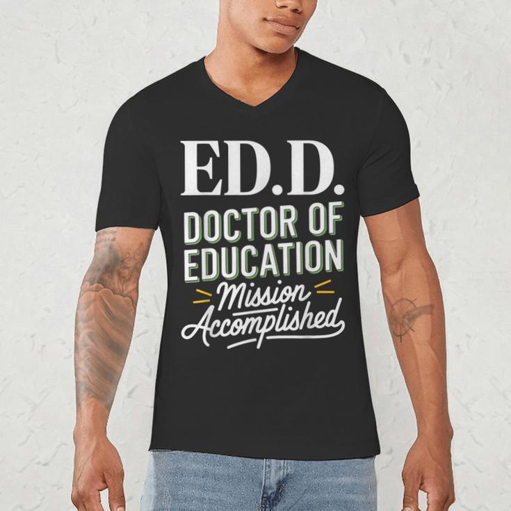 EdD Doctor Of Education Graduation For Doctoral Degree Men's V-Neck T-Shirt