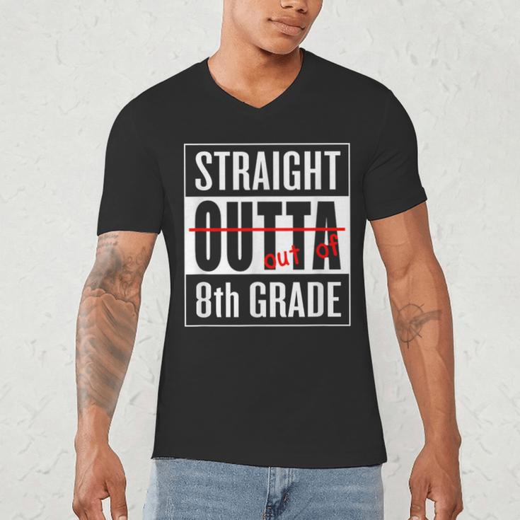 Eighth Grade Graduation Shirt Straight Outta 8th Grade Men's V-Neck T-Shirt