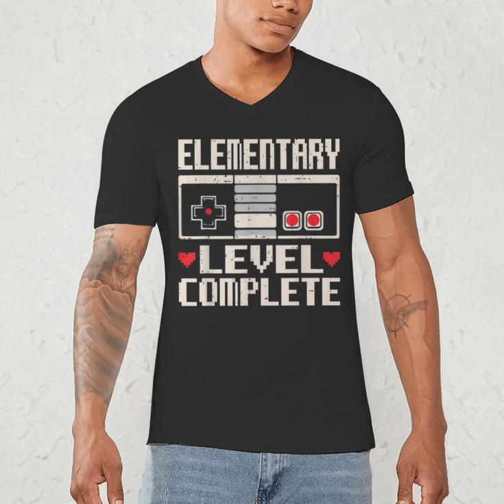 Elementary Level Complete Gamer Class Of 2025 Graduation Men's V-Neck T-Shirt