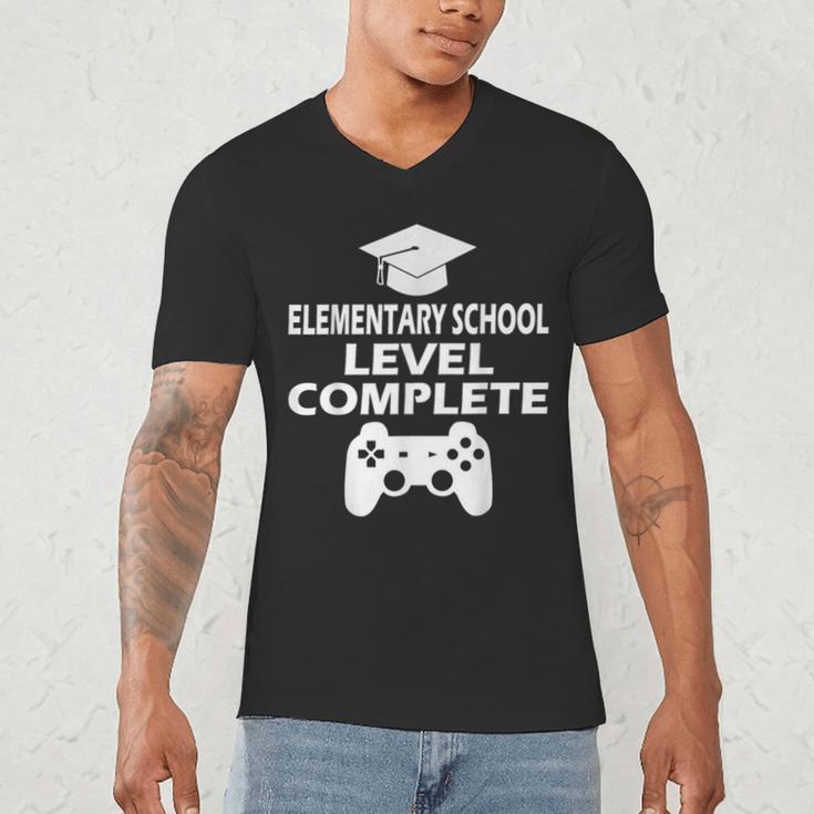 Elementary School Level Complete Gamer Graduation Day 2024 Men's V-Neck T-Shirt