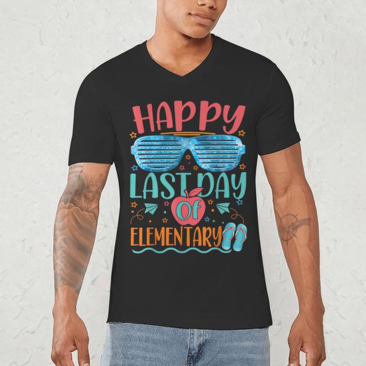 Elementary Teacher Student Graduation Last Day School Men's V-Neck T-Shirt