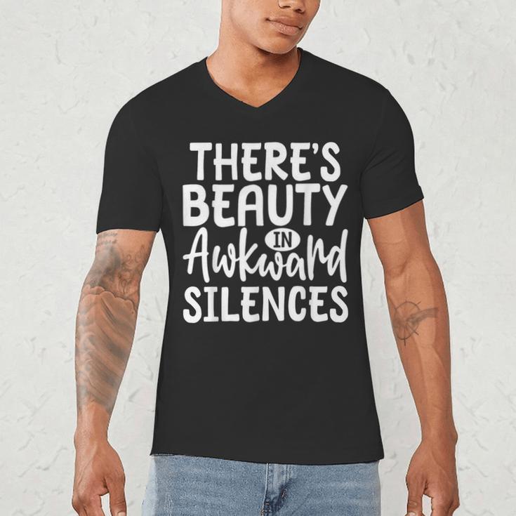 Embracing Awkward Silences Introvert Humor Antisocial Men's V-Neck T-Shirt Embracing Awkward Silences Introvert Humor Antisocial Men's V-Neck T-Shirt
