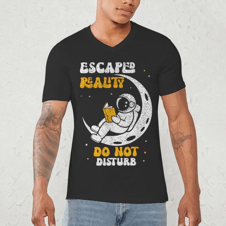 Escaped Reality Do Not Disturb Book Lover Men's V-Neck T-Shirt