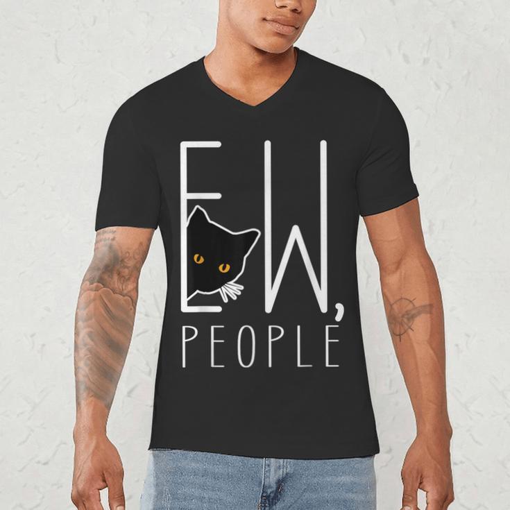 Ew People Cat Introvert Anti-Social Men's V-Neck T-Shirt