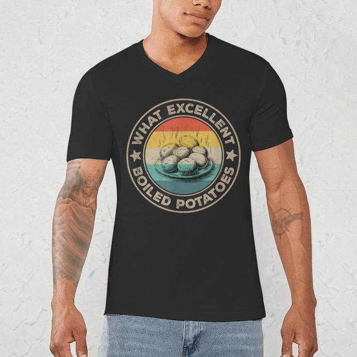 What Excellent Boiled Potatoes Retro Book Vintage Literature Men's V-Neck T-Shirt What Excellent Boiled Potatoes Retro Book Vintage Literature Men's V-Neck T-Shirt